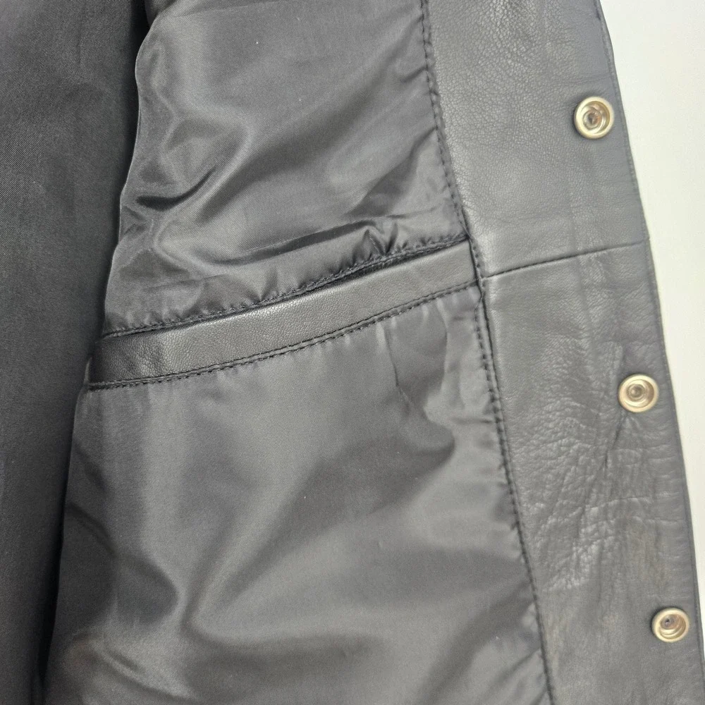 NWT Scully Lambskin Leather Vest Mens XL Buffalo Nickel Snap Biker Western Black